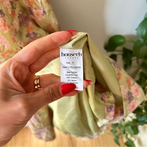 House Of CB 'Tallulah' Peony Print Puff Sleeve Midi Sundress - Picture 9 of 9